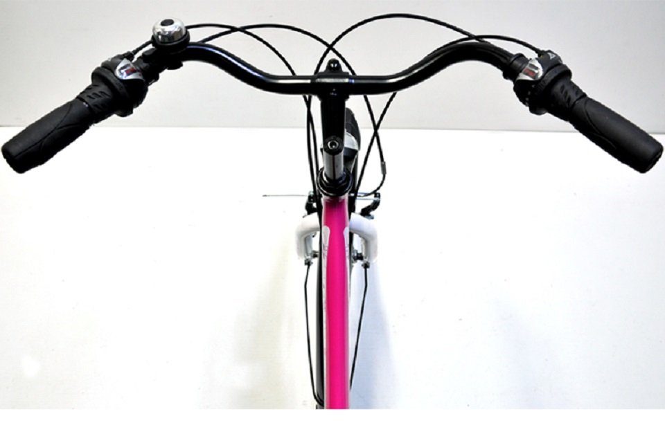 Talson Cityrad 26 Zoll Cityrad 064, 21 Gang Shimano, Kettenschaltung, mit Beleuchtung nach StVZO und Gepäckträger Rosa