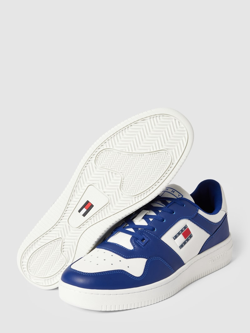 Sneaker mit Label-Details Modell 'BASKET' in blau