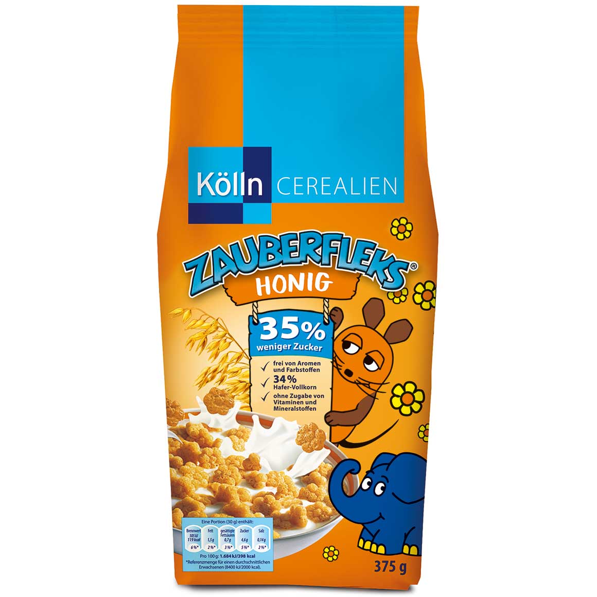 Kölln Zauberfleks Honig 375g
