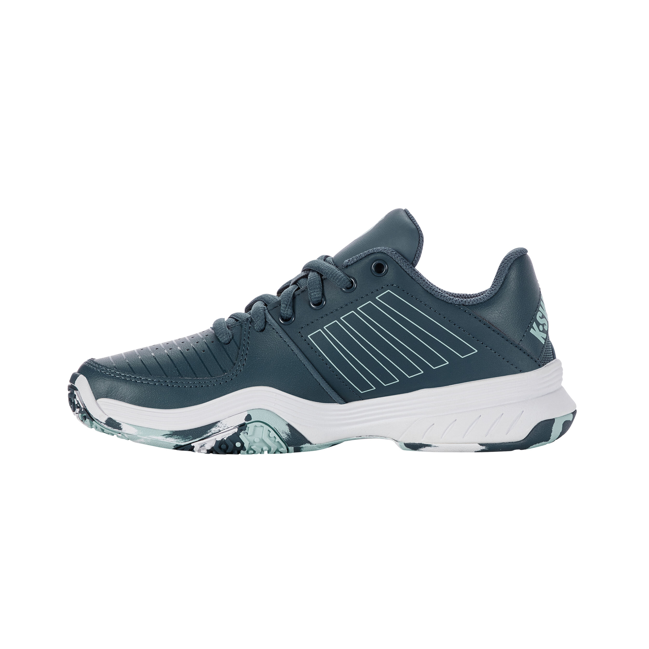Court Express Omni Allcourtschuh Kinder - Petrol, Weiß