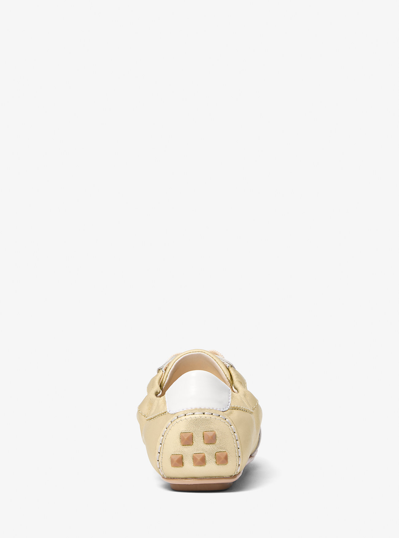 Susie Metallic Skinn- og Semsket Skinnsko - BLEKEGYLL