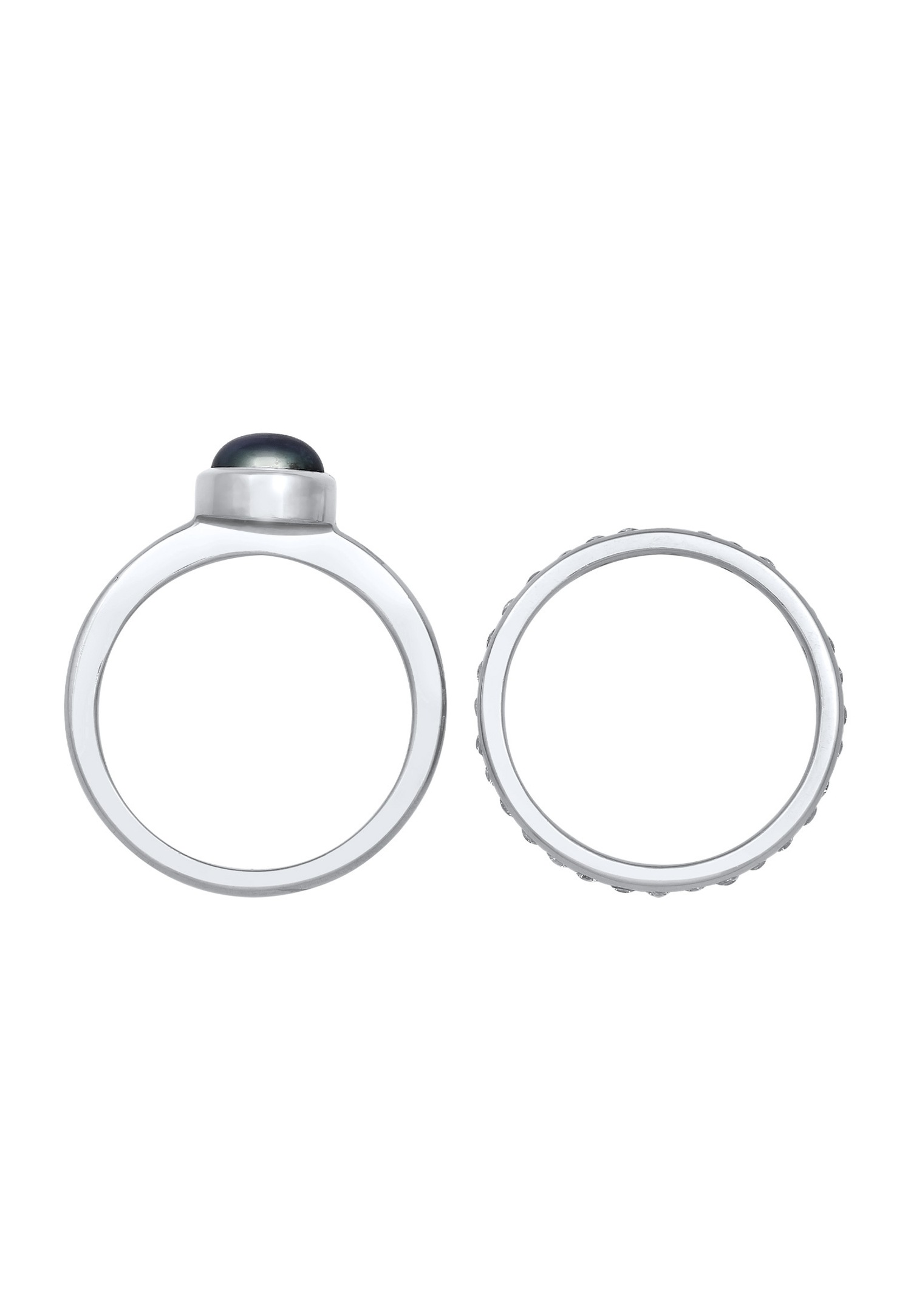 Nenalina sett med 2 evighetsperler for kvinner med ferskvannskulturperler i 925 sterlingsølv