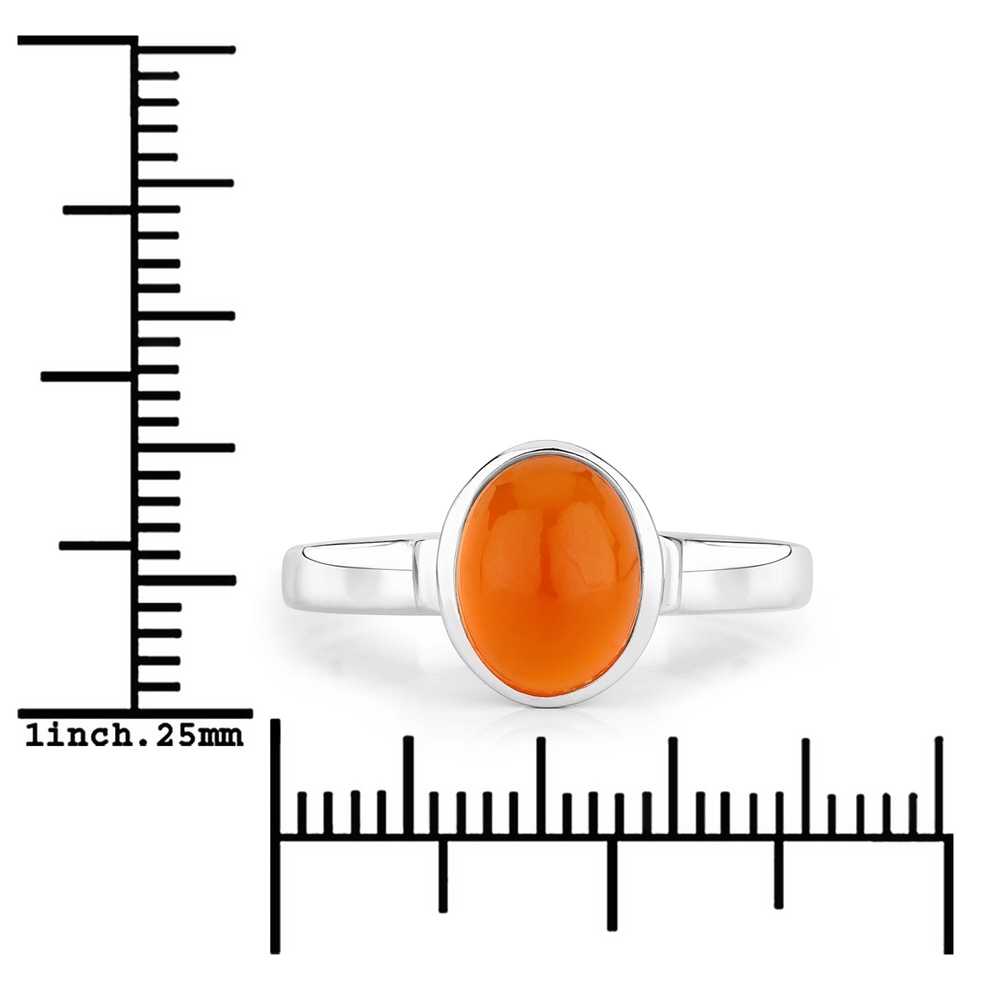 Rafaela Donata Bague Argent sterling Cornaline en Argent Bague