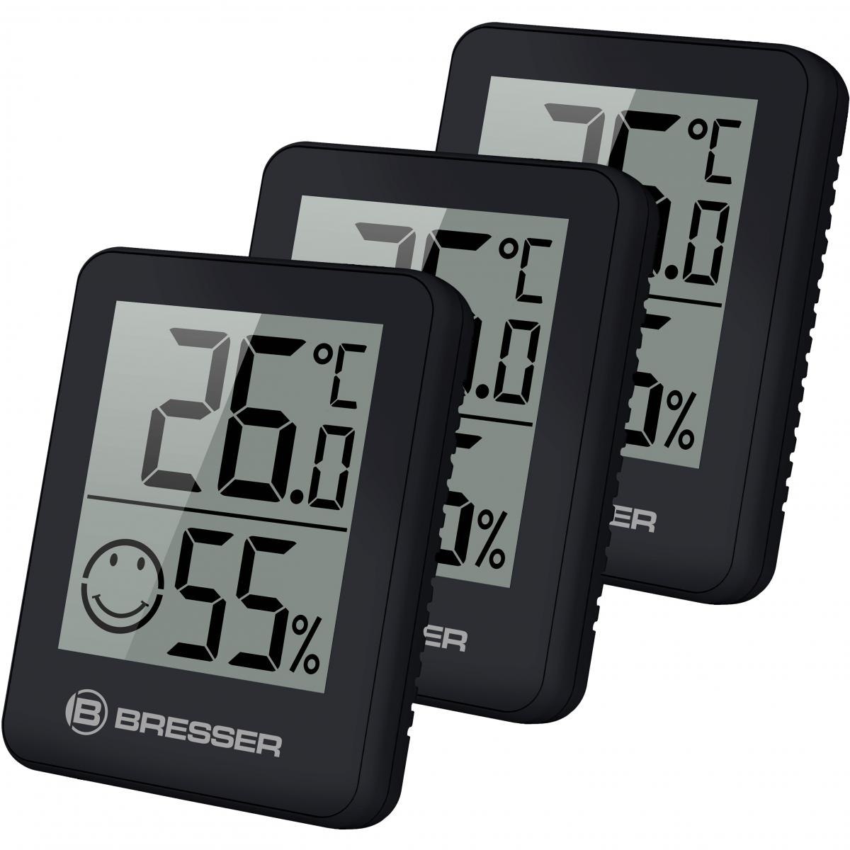 Bresser Temeo Hygro Indicator 3er Set schwarz