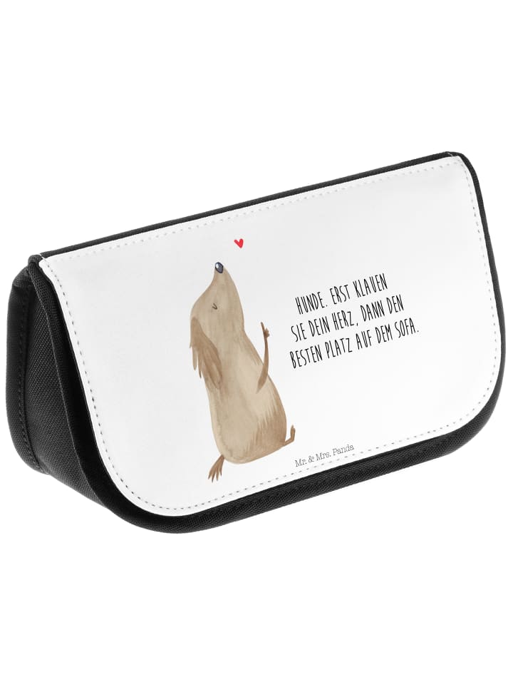 Mr. & Mrs. Panda Kosmetiktasche Hund Liebe mit Spruch in Weiß günstig kaufen onesize