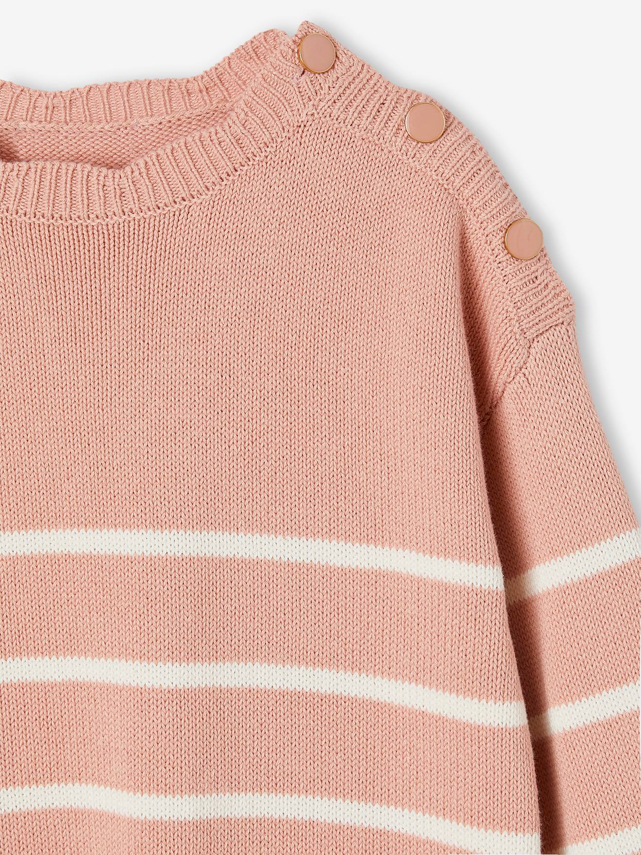 Pull marinière fantaisie fille marine