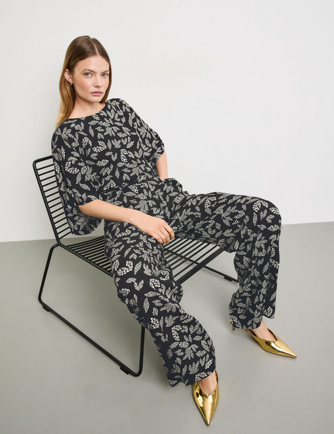 Weite Hose aus Satin Palazzo