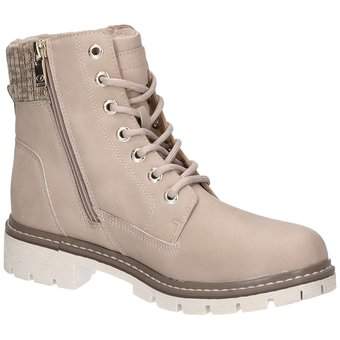 Tom Tailor Schnür Boots in beige