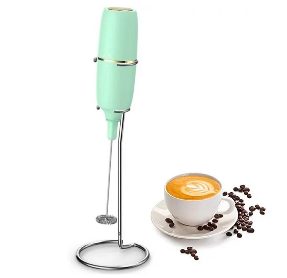 Daskoo Milchaufschäumer Handgehaltener Milchaufschäumer, elektrischer Milchaufschäumer, für Kaffee, Latte, Cappuccino, Matcha und heiße Schokolade