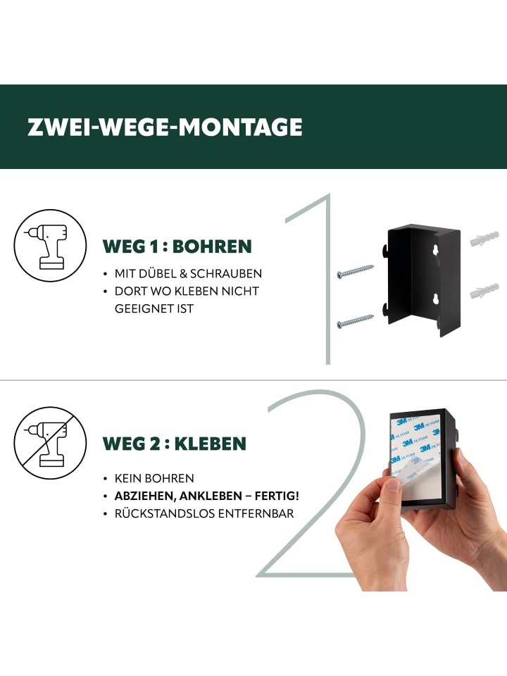 bremermann Wand-Kosmetikeimer 3L Schwarz günstig kaufen onesize