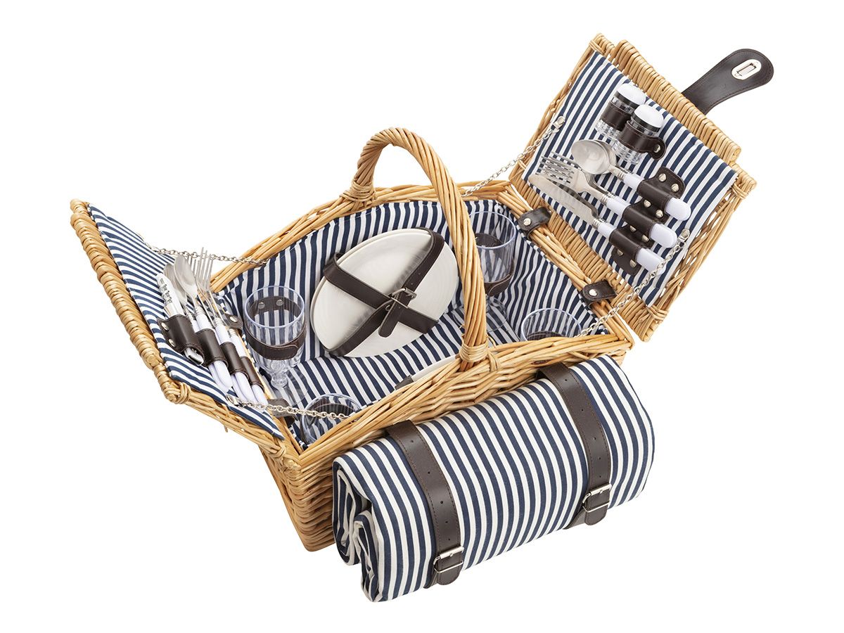 Dutch Mountains 4-Personen 24-teiliger Picknickkorb