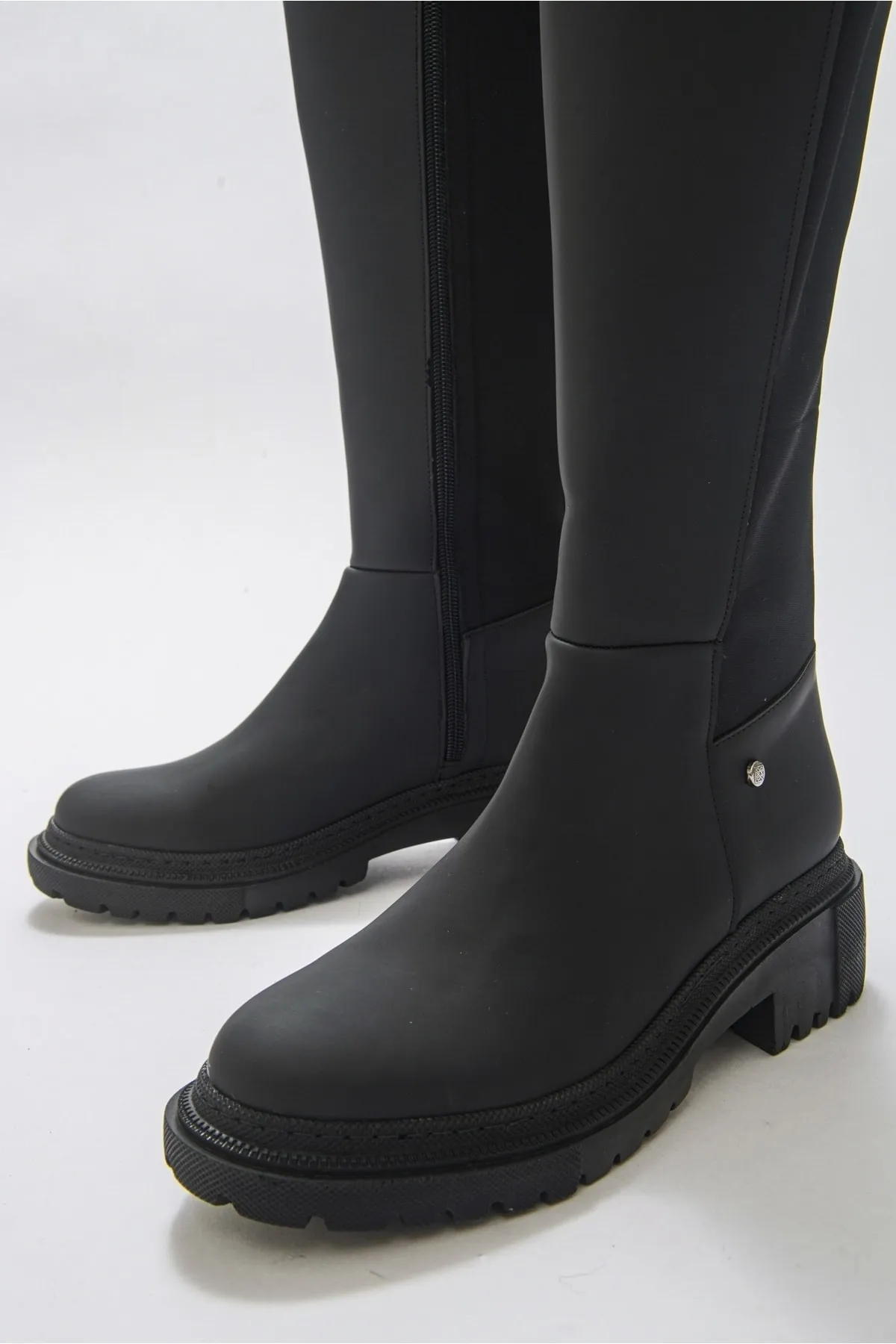 LuviShoes  Dean schwarze Damenstiefel