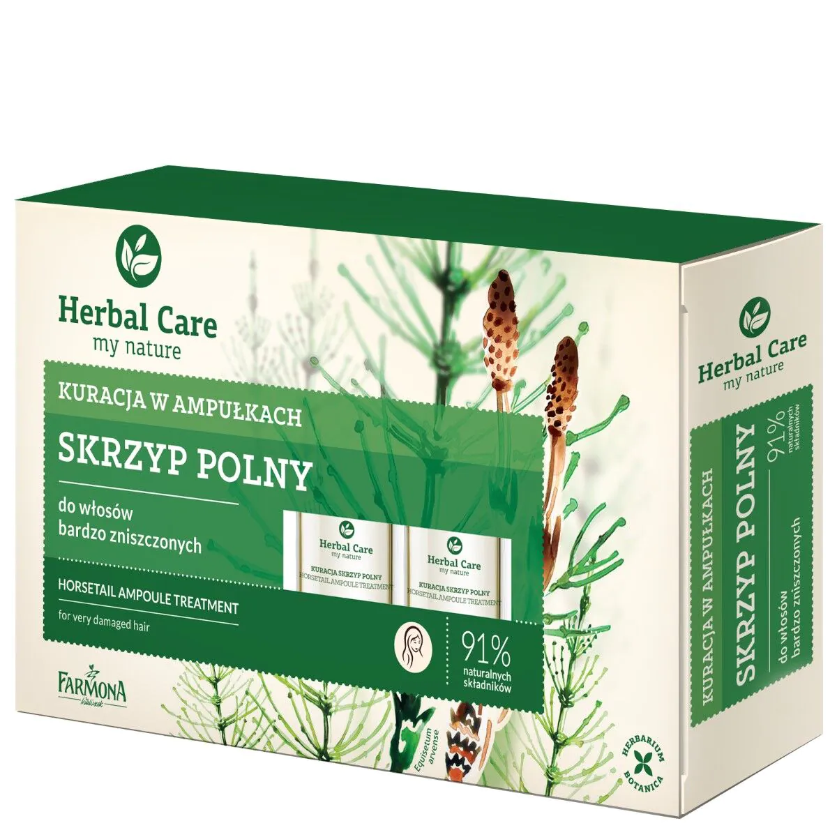 „Herbal Care“ asiūklio ampulės labai pažeistiems plaukams 5 x 5 ml
