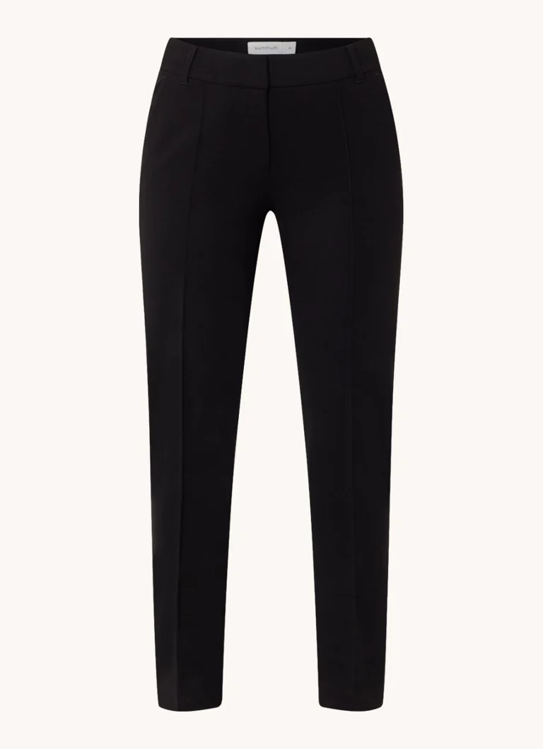 Pantaloni slim fit a vita media Summum con elasticità