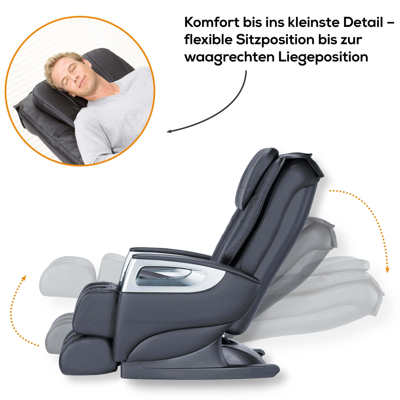 Beurer Shiatsu-Massagesessel MC 5000 HCT-deluxe-Ganzkörpermassagesessel mit 5 individuell wählbaren Massagearten & Körperscanning