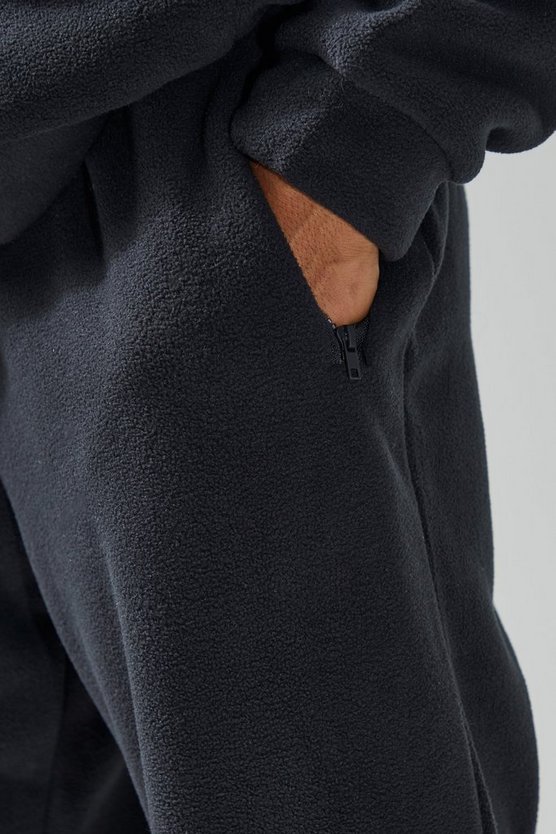 Oversize Jogginghose mit Fleece-Futter und Reißverschluss