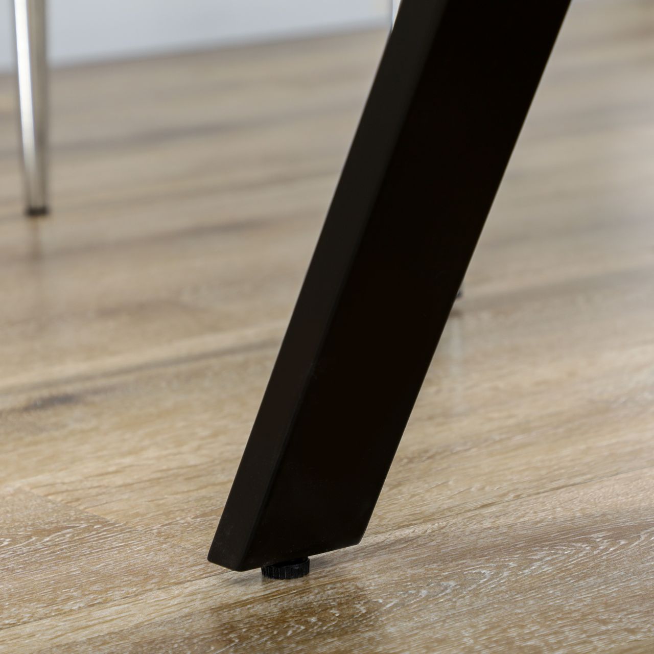 HOMCOM Esstisch Esszimmertisch Küchentisch, Speisetisch mit Steinoptik, Grau