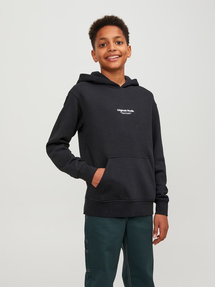 JACK & JONES Junior Hoodie in Schwarz günstig kaufen