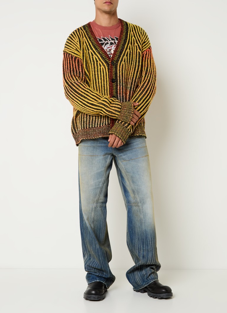 Cardigan gros din amestec de lână Diesel K-Oakland-Cr cu model tricotat