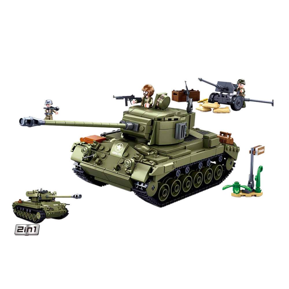 WWII Mittlerer All. Panzer II 2in1 Bausteine Set M38-B0860