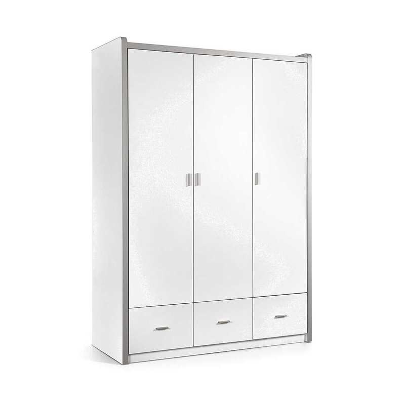 Armoire 3 portes Bonny blanc