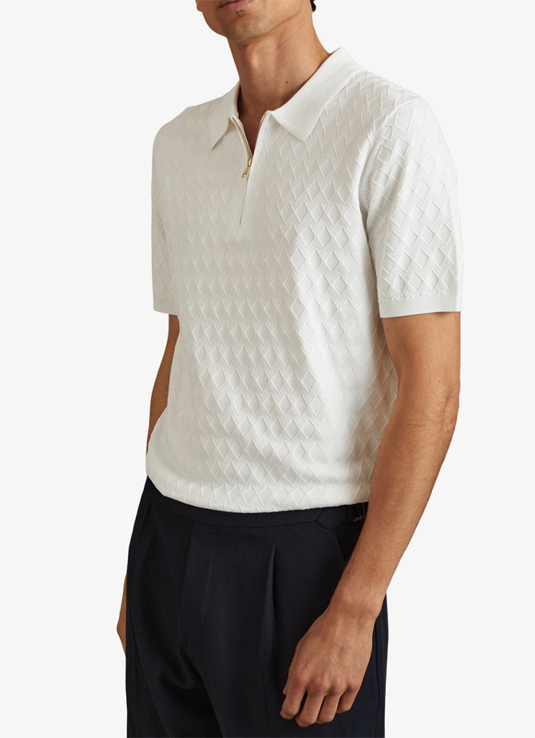 Polo Reiss Rizzo de corte regular com meio zíper.