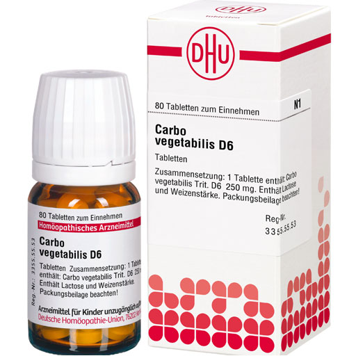 CARBO VEGETABILIS D 6 Tabletten  80 St  Tabletten