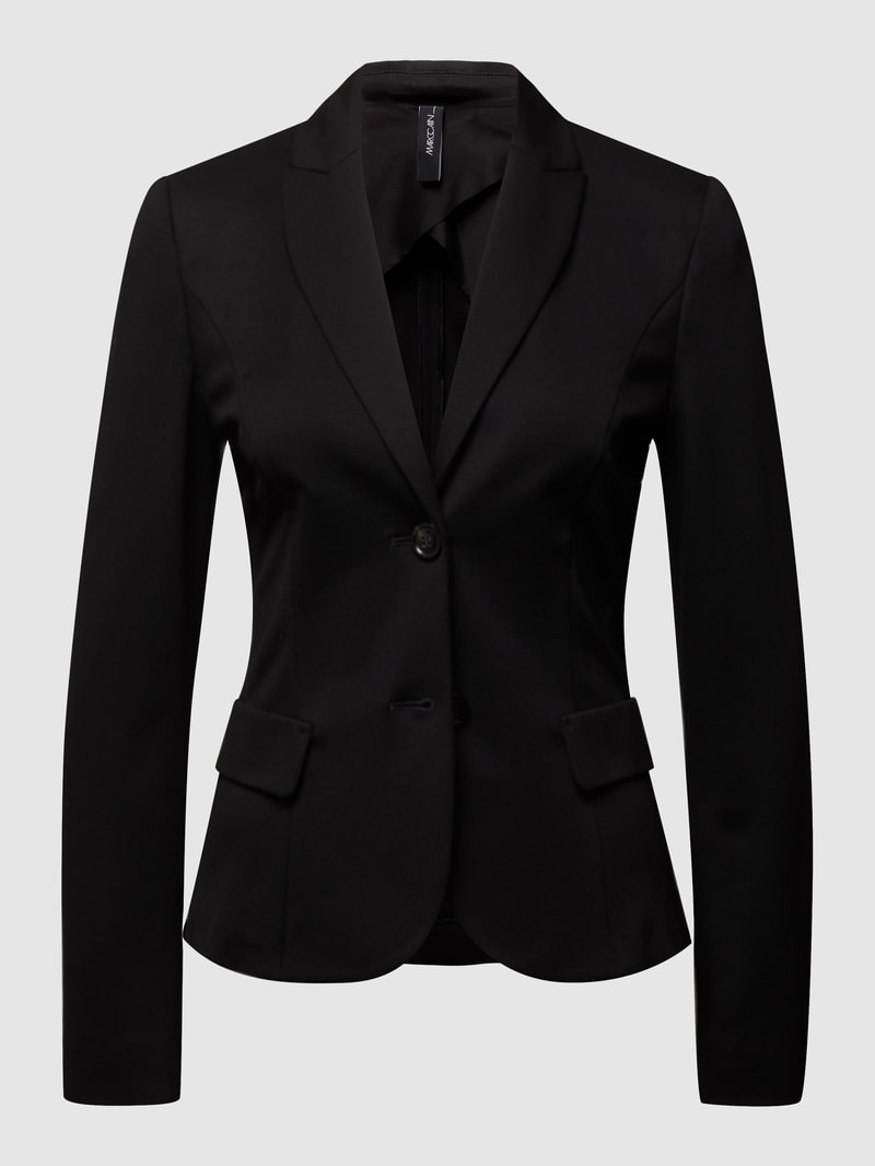 Blazer mit angedeuteten Pattentaschen in schwarz