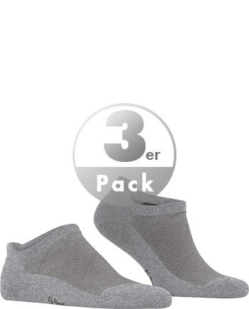 Burlington, Sneakersocken, Mikrofaser, grau