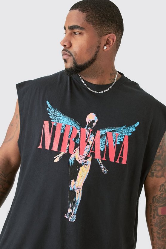 Plus Tanktop mit Nirvana Angel Print