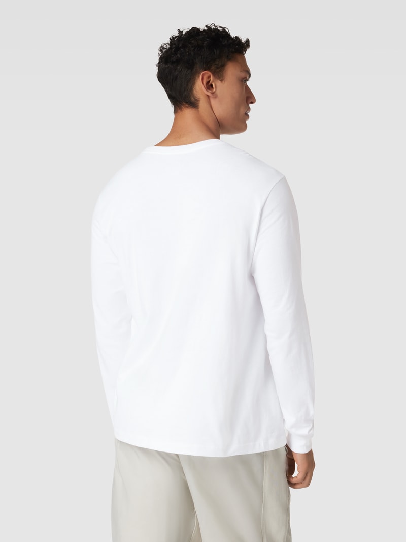 Longsleeve mit Label-Stitching in weiß