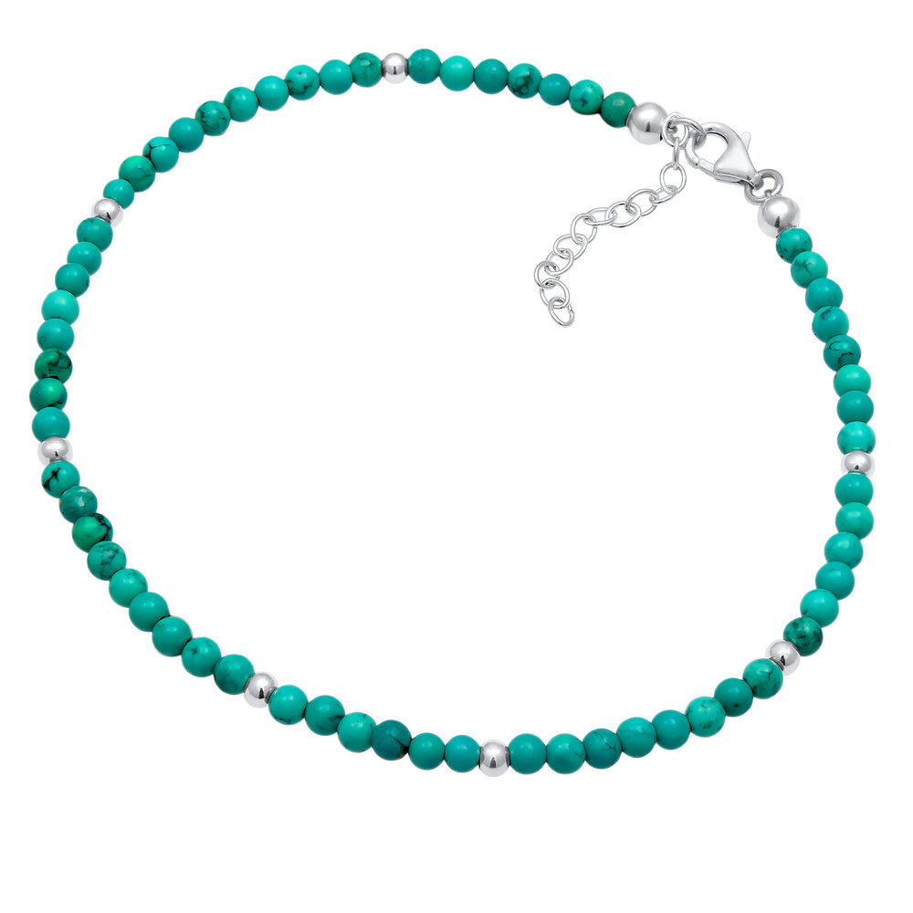 Nenalina Nenalina Bracelet de Cheville de cheville  en agate colorée et perles en argent P Bijoux