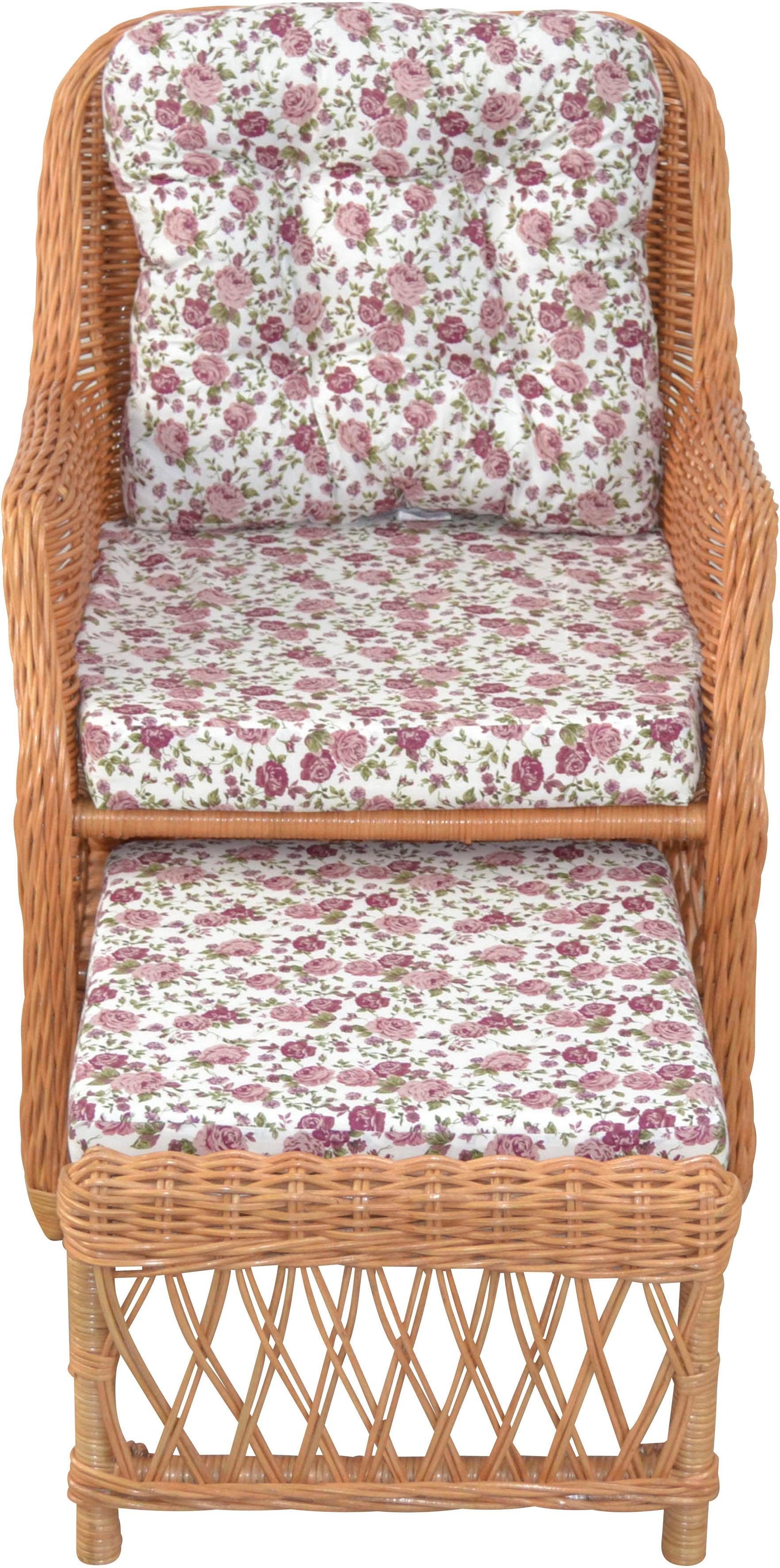 Home affaire Rattanstuhl, Handarbeit, Maße (B/T/H): (67/75/91)