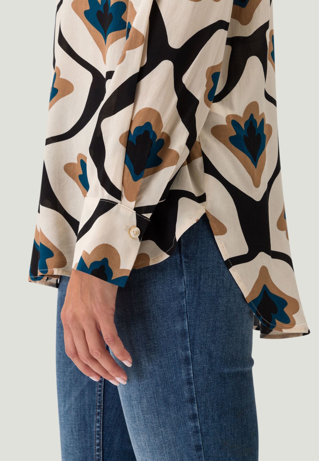 Hemdbluse mit Druck