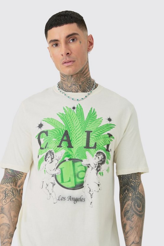 Tall Oversize T-Shirt mit Print
