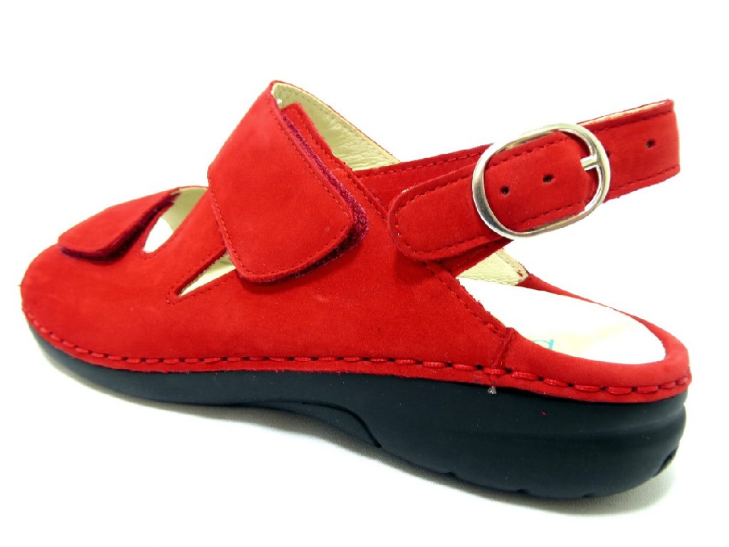 WALDLÄUFER Komfort Sandalen rot