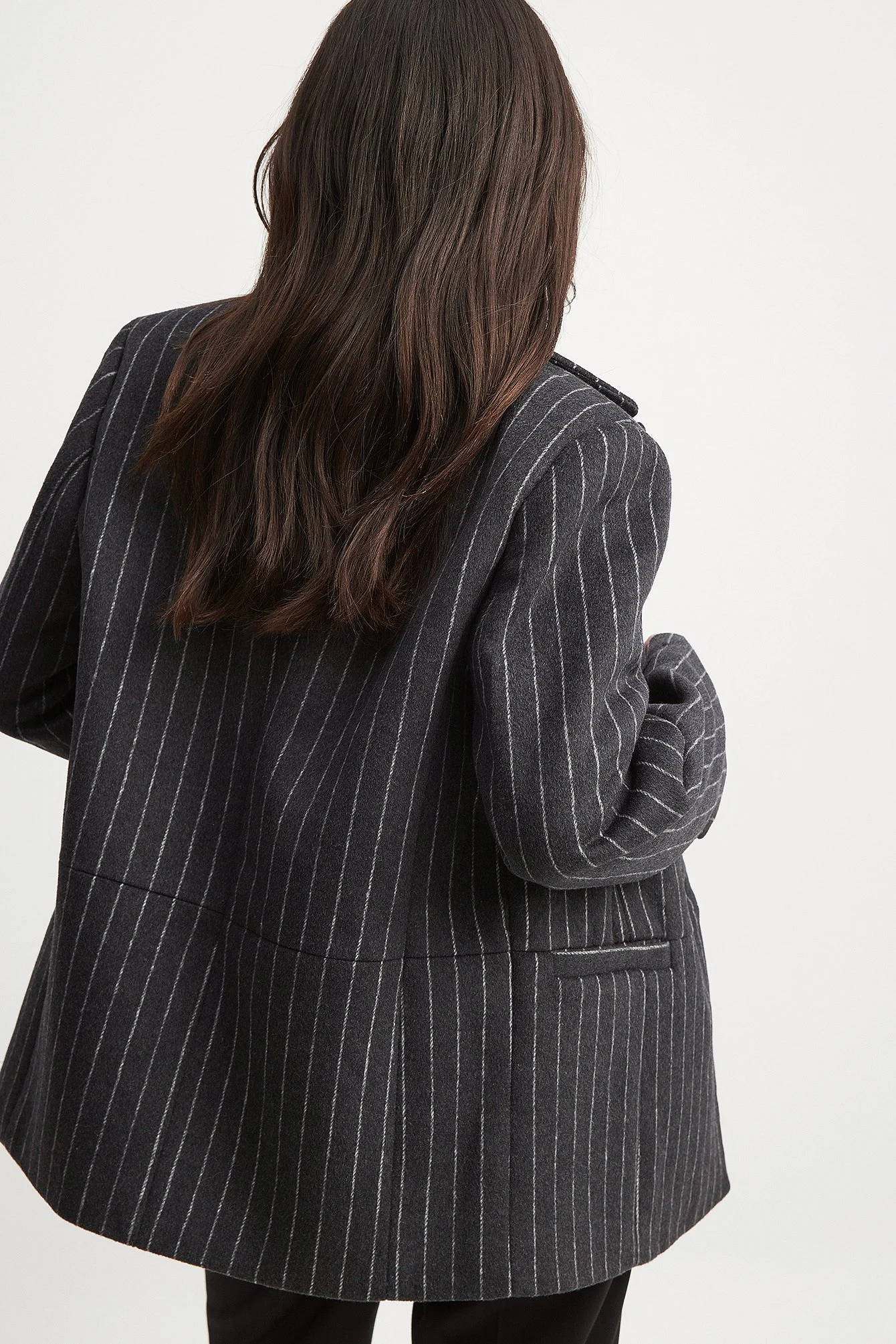 Oversized-Blazerjacke aus Wollmischung