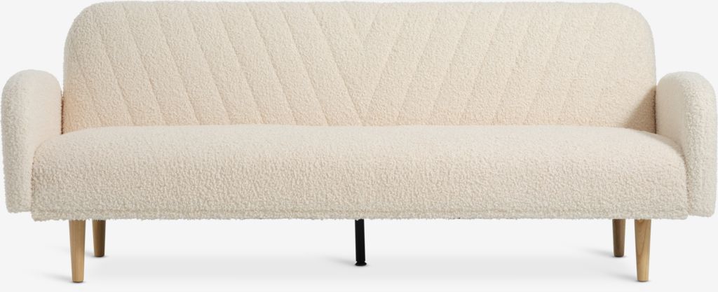 Sofa rozkładana PARADIS PARADIS w kolorze ecru miś/dąb