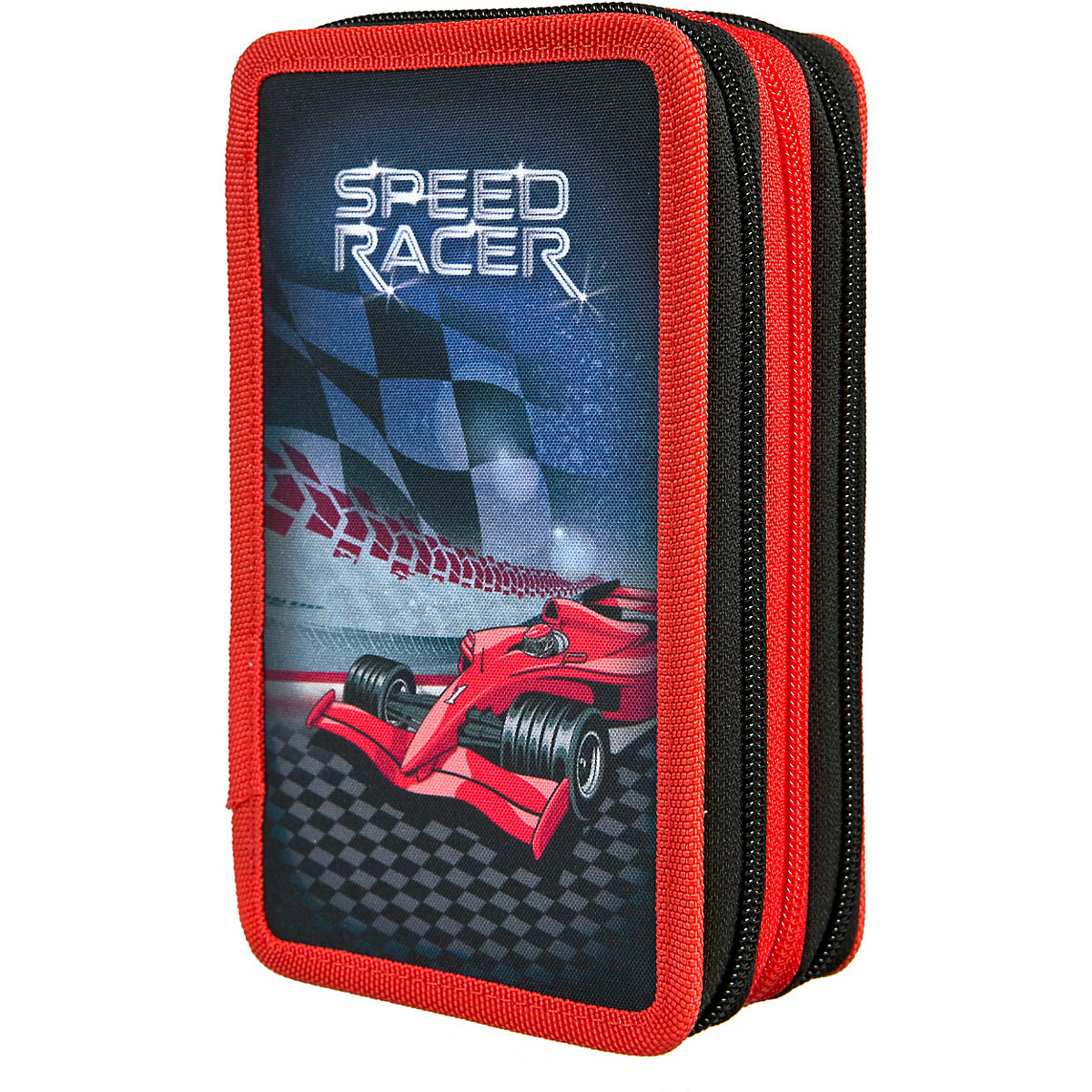 Triple-Federmäppchen Speed Racer, befüllt, 30-tlg.