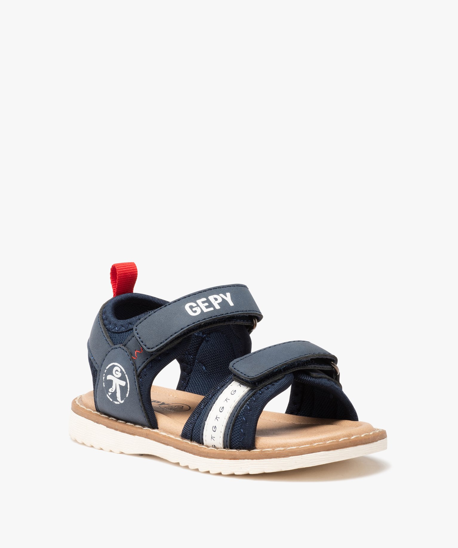Sandales Garçon à brides scratch – Gepy marine | GEMO