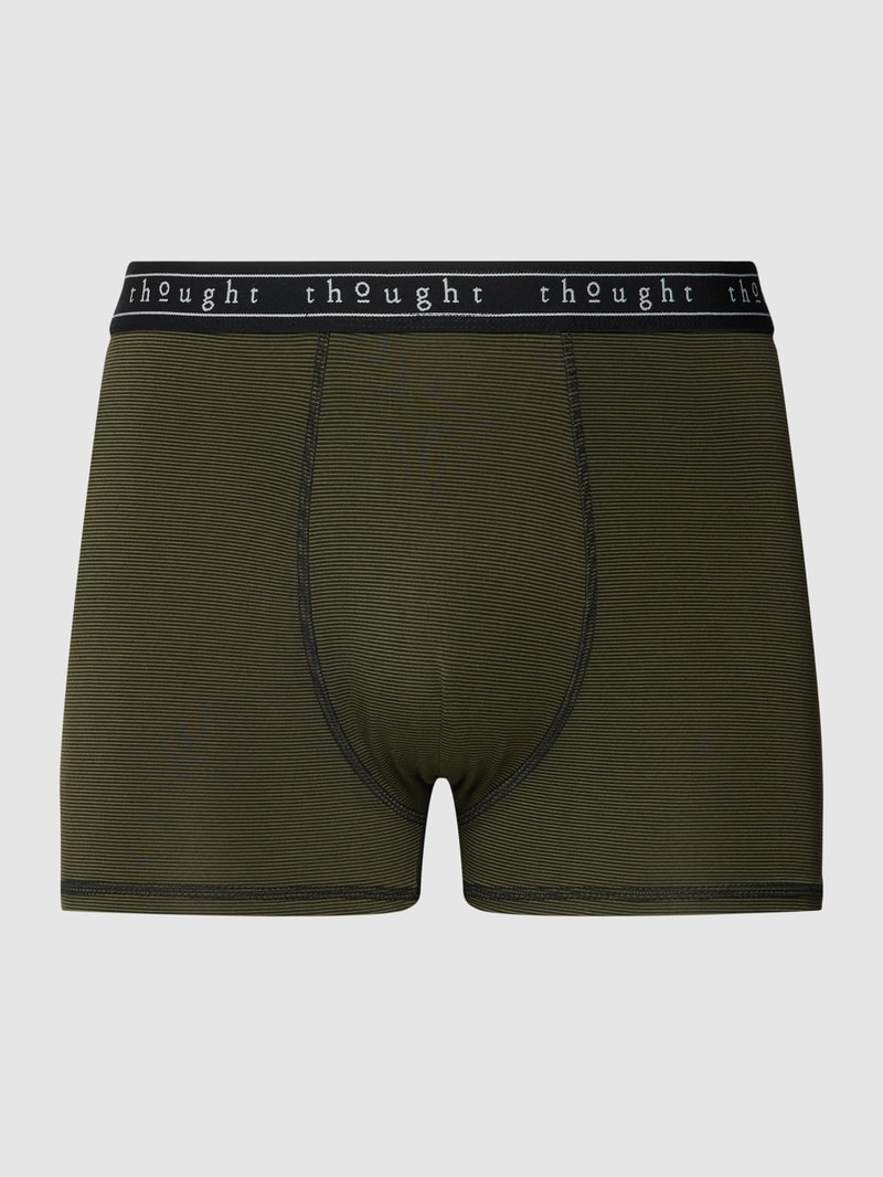 Trunks mit Streifenmuster Modell 'Michael Bamboo' in khaki