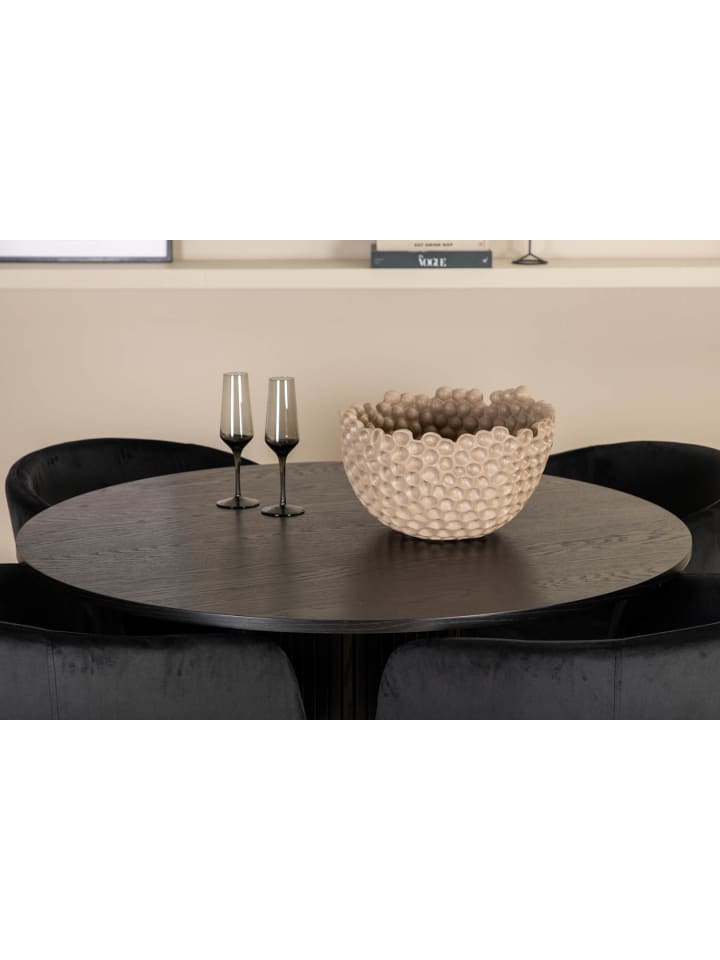 ebuy24 Essgruppe Bianca 8 Schwarz 110 x 110 cm günstig kaufen onesize