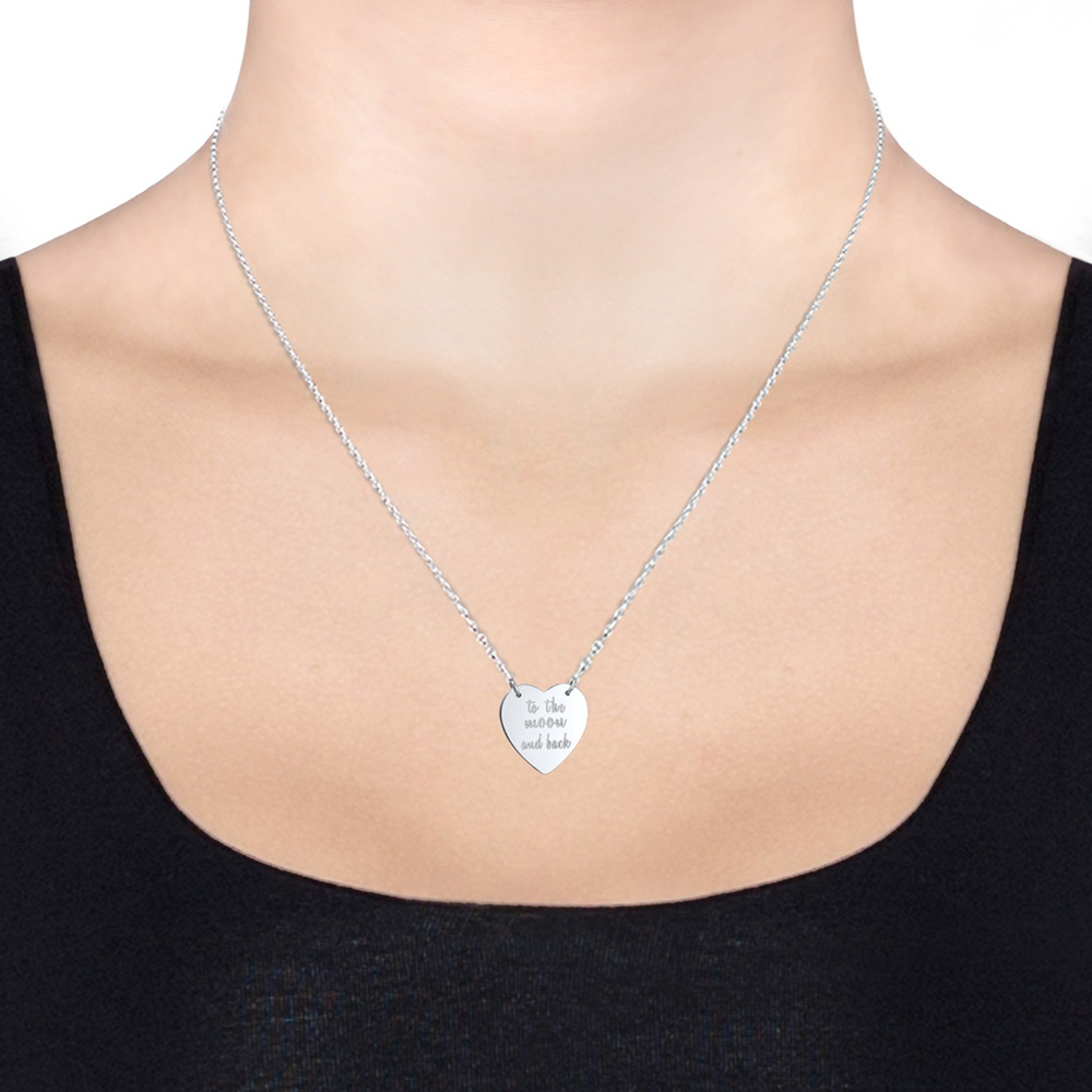 Elli Elli Collier Femme Pendentif Coeur en Argent Sterling 925 Bijoux