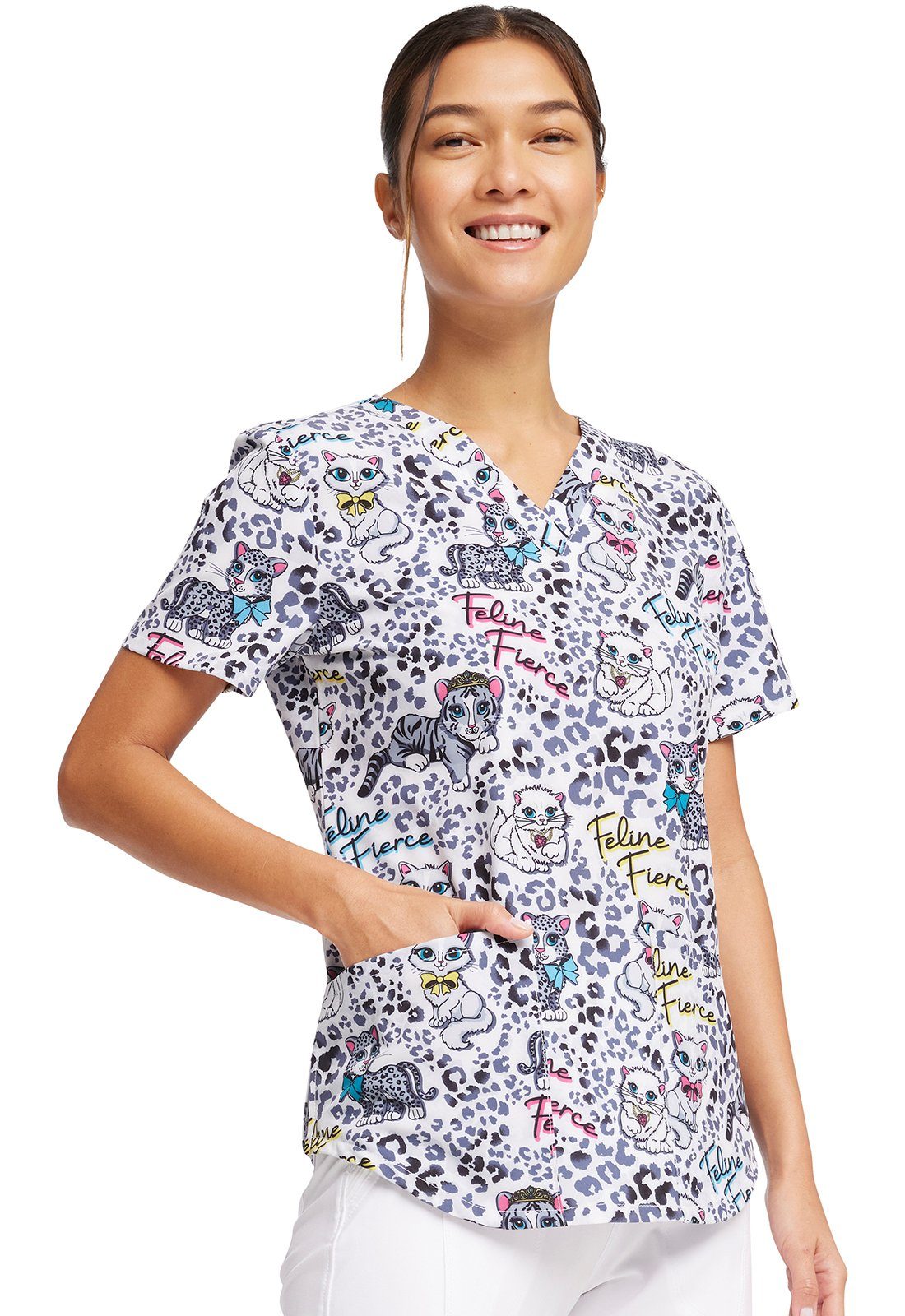 Cherokee Funktionsbluse Bunt bedruckter Damen Kasack 