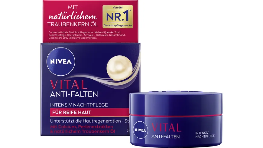 NIVEA VITAL Anti-Falten Intensiv Nachtpflege für Reife Haut 50 ml