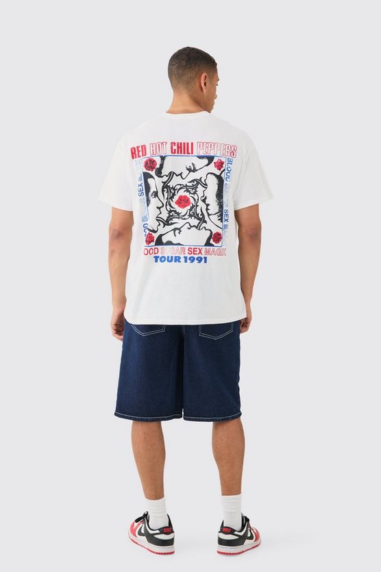Oversize T-Shirt mit lizenziertem Red Hot Chili Peppers Print