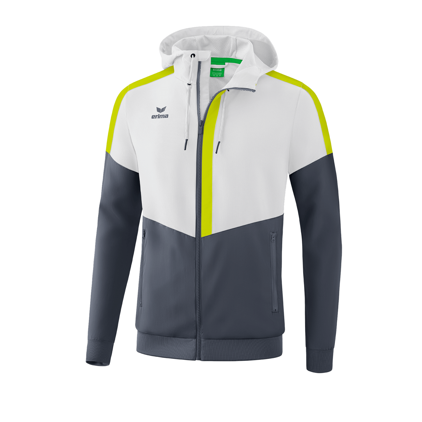 Erima Squad Präsentationsjacke Weiss Grau