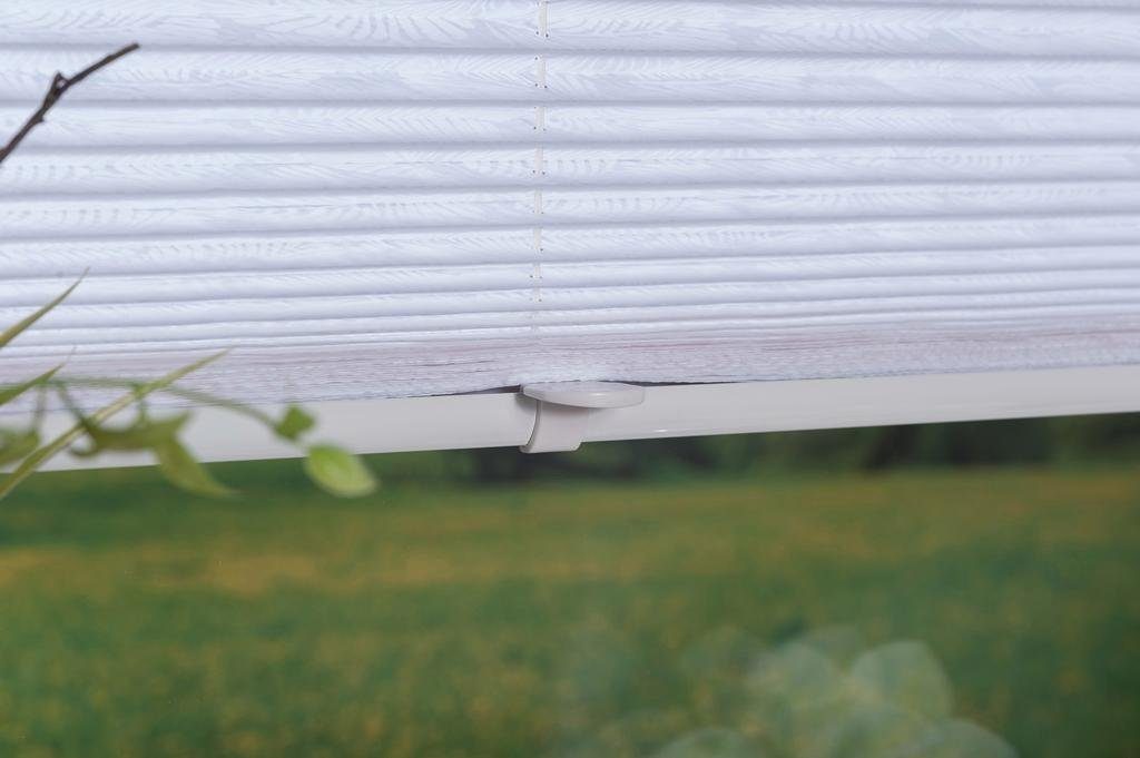 Plissee Capri, K-HOME, Lichtschutz, ohne Bohren, Klemmfix, Ausbrennerstoff