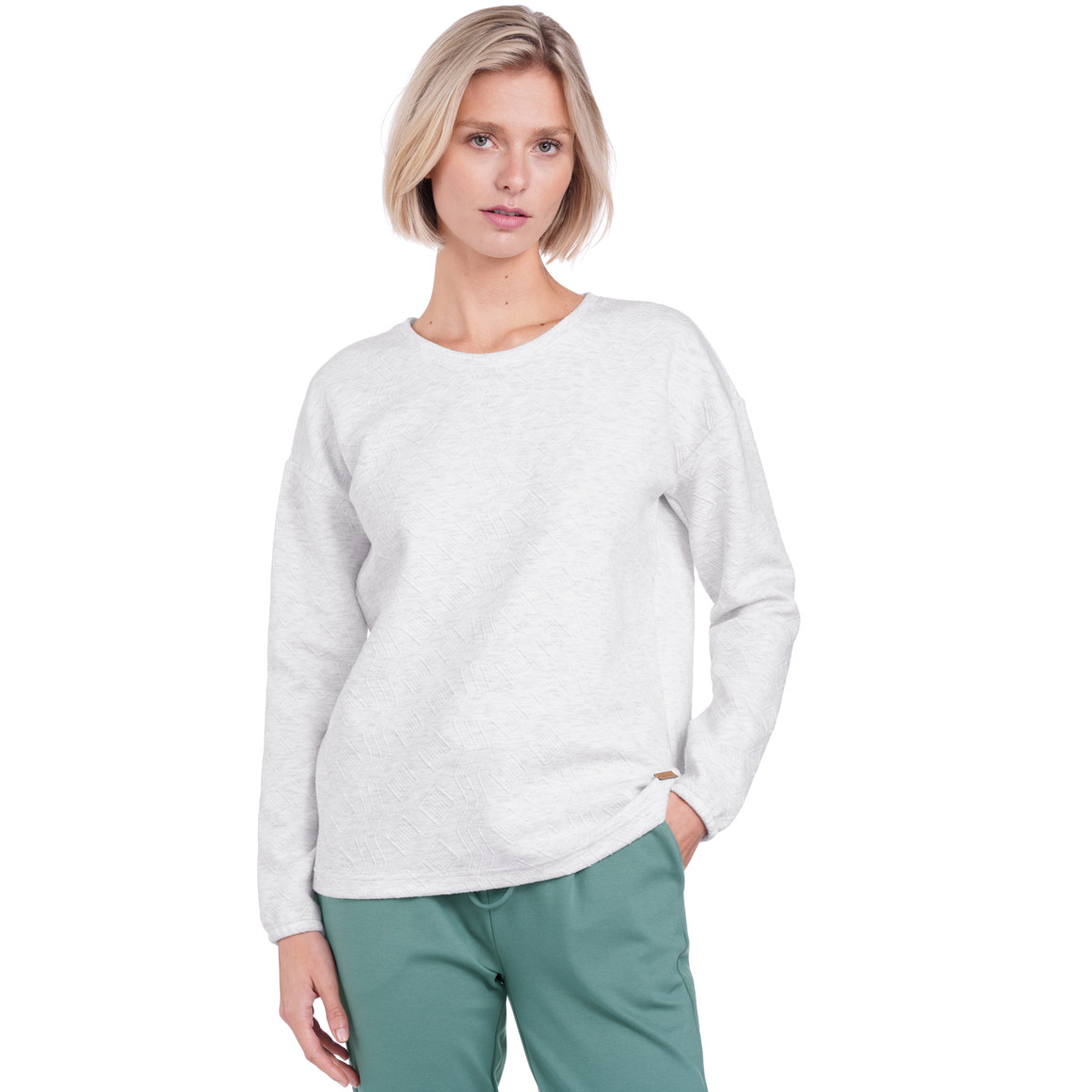 Damen Sweatshirt mit Strukturmuster