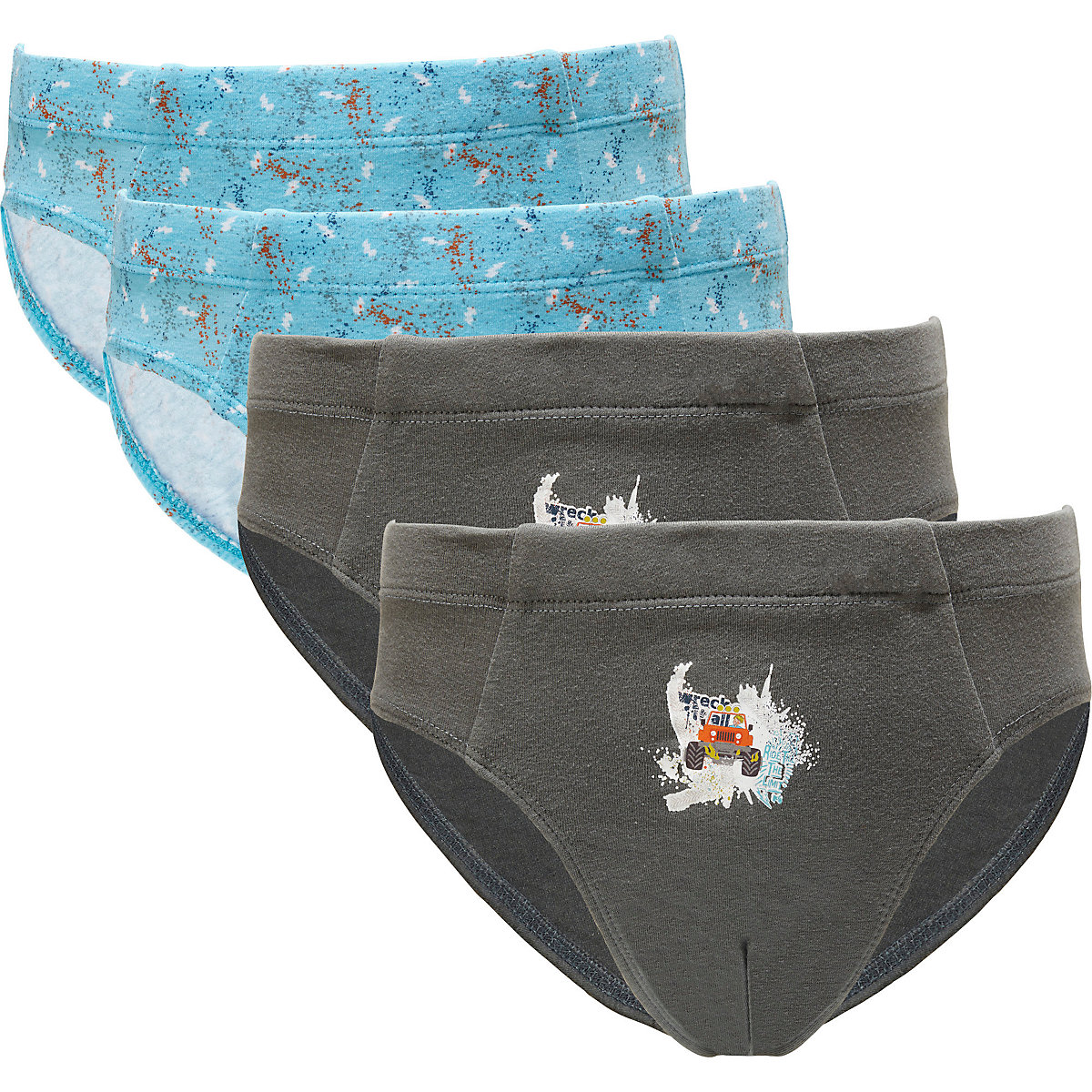 Jungen-Slip 4er-Pack Single-Jersey